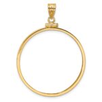 Wideband Distinguished Coin Jewelry 14k Polished 32.7mm x 3.00mm Screw Top Coin Bezel Pendant - Image 3