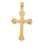 14k Two-tone Diamond-cut Crucifix Pendant - Image 4