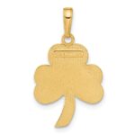 14k Green Enameled Shamrock Pendant - Image 3