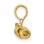 14k 3-D Hollow Polished DIPLOMA Pendant - Image 2