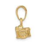 14k 3-D White House Pendant - Image 2