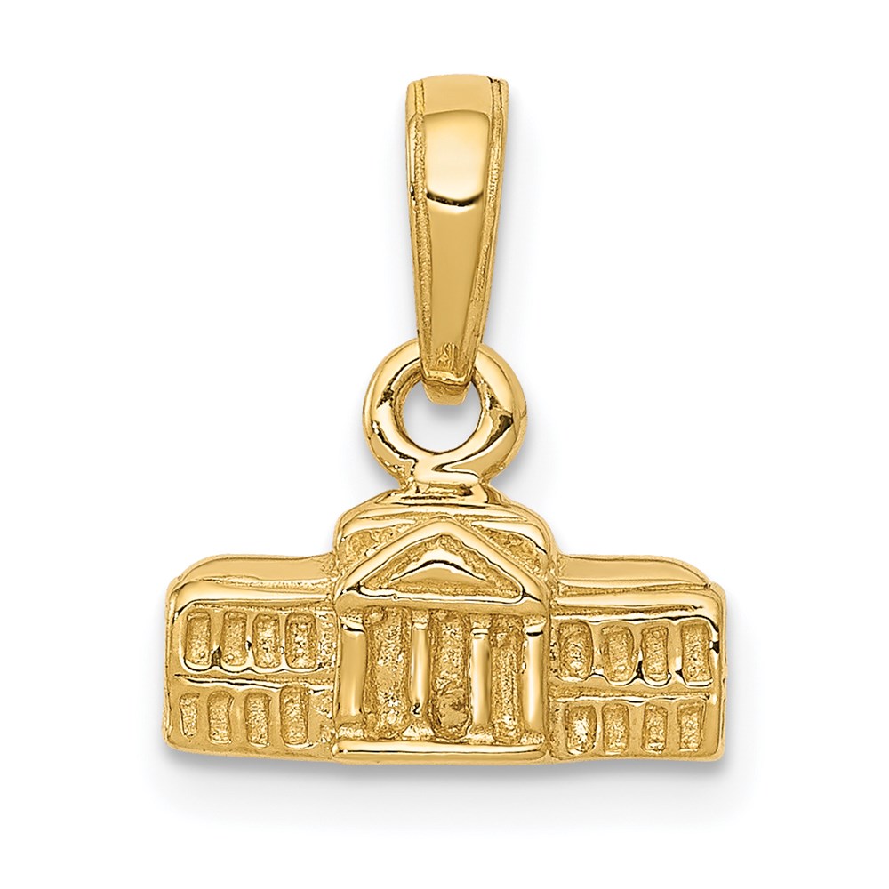 C2239.jpg 14k 3-D White House Pendant - Image 1
