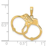 14K 2-Piece Handcuffs Charm - Image 4