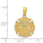 14k Reversible Fire Department Shield Pendant - Image 4