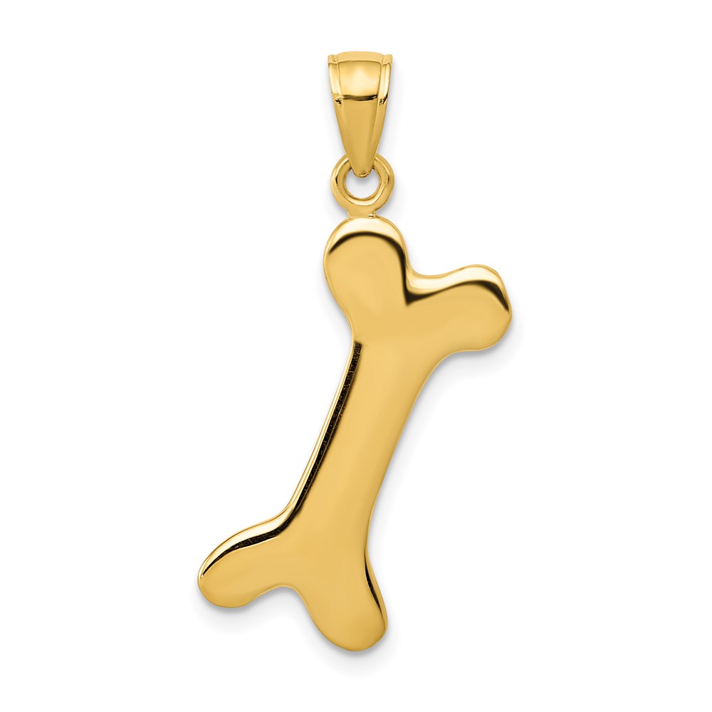C2361.jpg 14k Solid Polished Dog Bone Charm - Image 1