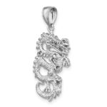 14K White Gold 3-D Dragon Charm - Image 4