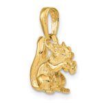 14k Solid 3-D Squirrel with Nut Charm - Image 4
