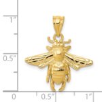 14k Solid Open-Backed Bee Pendant - Image 4