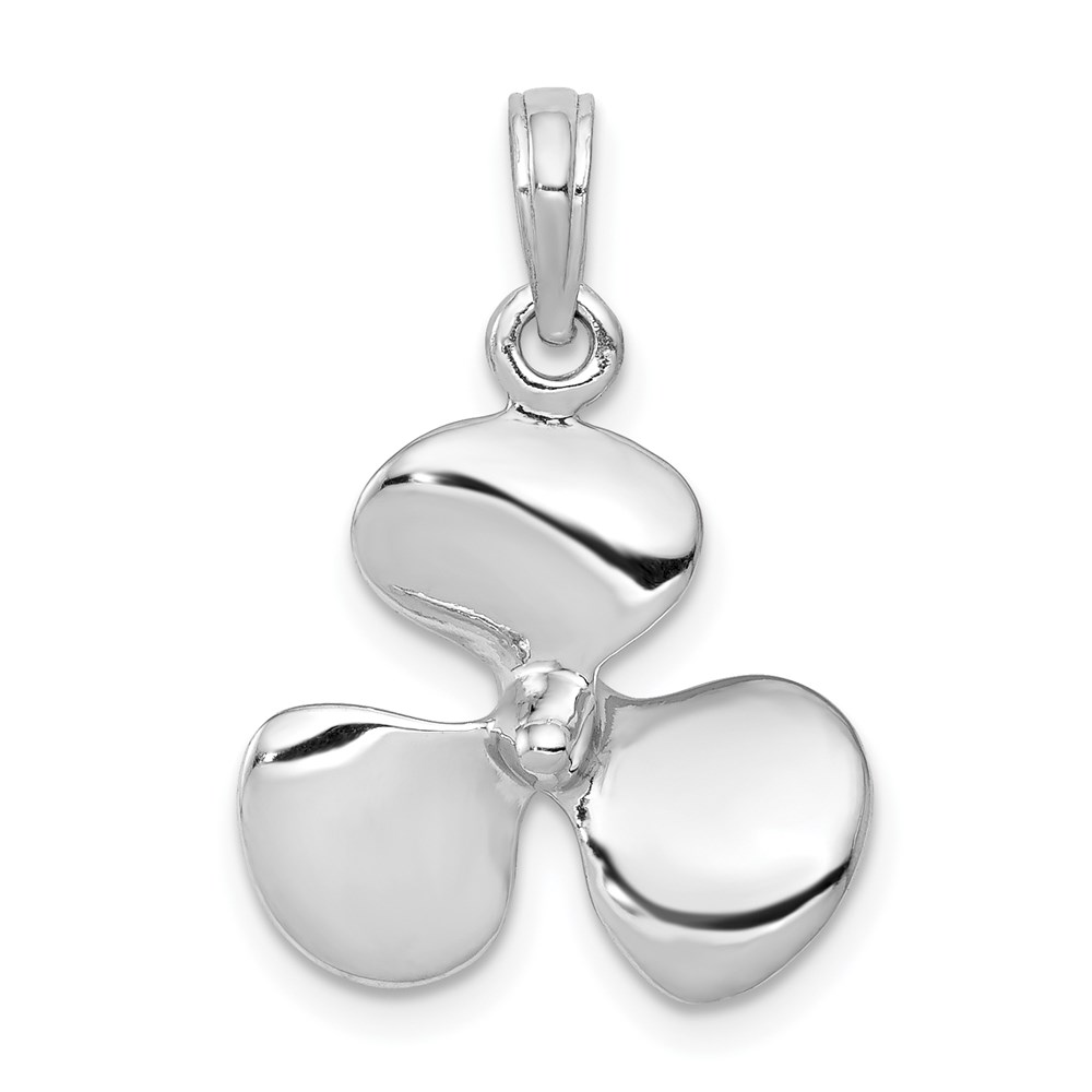 C2480W.jpg 14K White Gold Polished 3-D Propeller Pendant - Image 1
