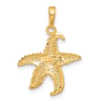 14k Polished Open-Backed Starfish Pendant - Image 3