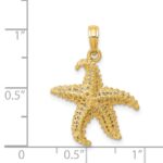 14k Polished Open-Backed Starfish Pendant - Image 4