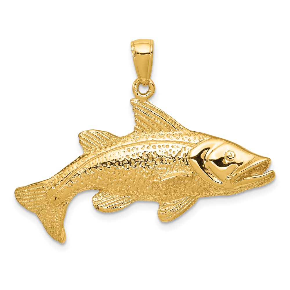 C2575.jpg 14k Polished Open-Backed Snook Redfish Pendant - Image 1