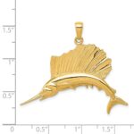 14k Polished Sailfish Pendant - Image 4