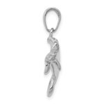 14K White Gold Solid Polished Manatee Pendant - Image 2