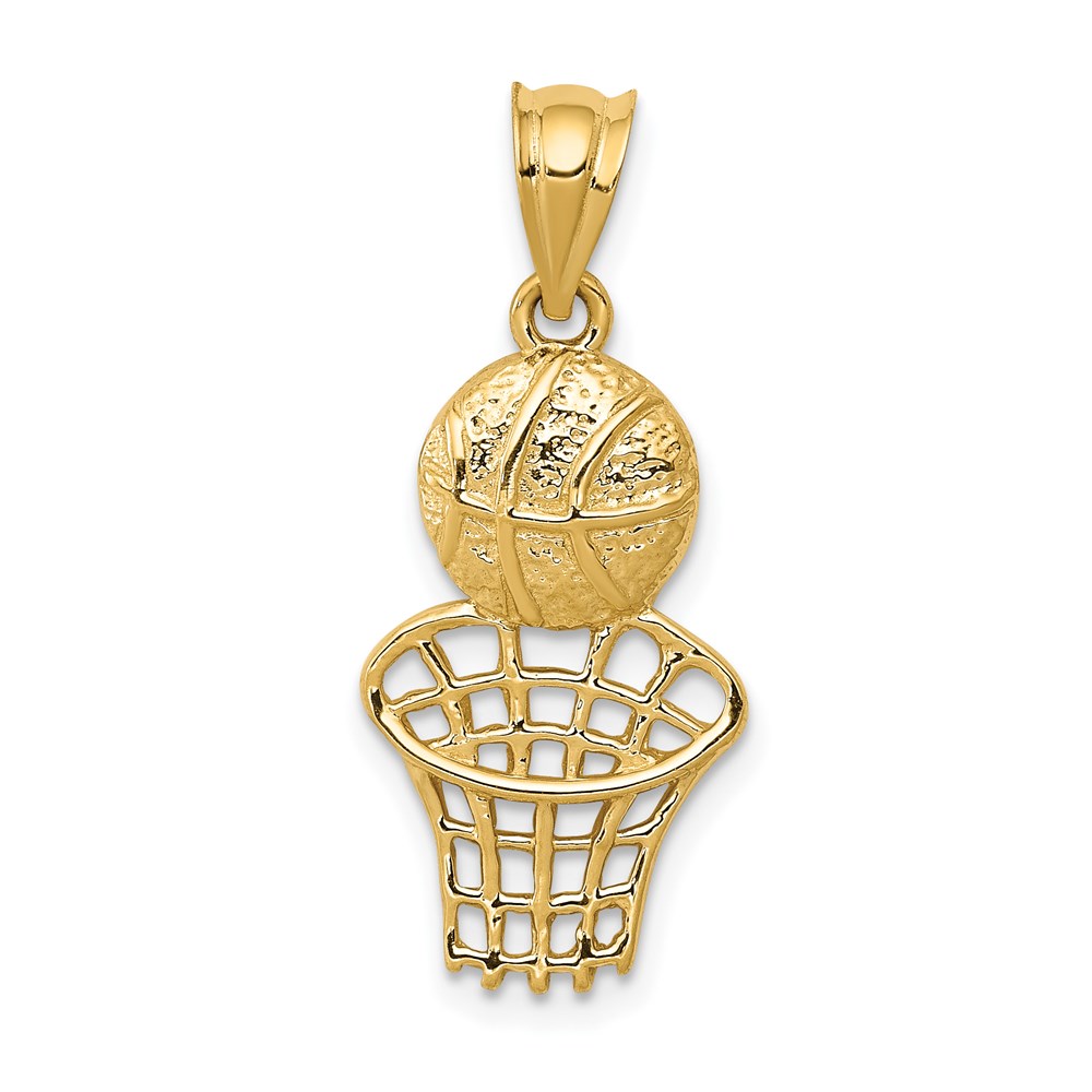 C2664.jpg 14K Basketball and Net Charm - Image 1