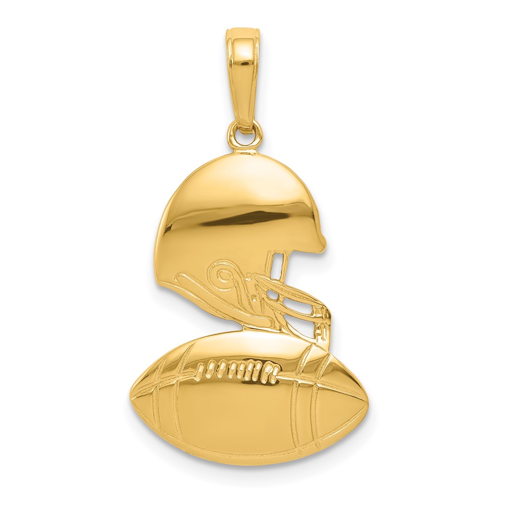 C2667.jpg 14K Polished Football and Helmet Pendant - Image 1