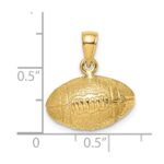 14K Polished 3-D Football Charm - Image 3