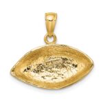 14k Polished Open-Backed Football Charm - Image 4