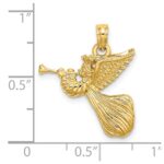14k Angel with Trumpet Charm - Image 3