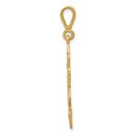 14k Fleur de Lis Cross Pendant - Image 2