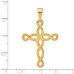 14k Polished Loop Cross Pendant - Image 4