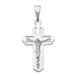 14k White Gold Cut-out Crucifix Pendant