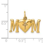 14k Polished MOM with Cross Charm - Image 4