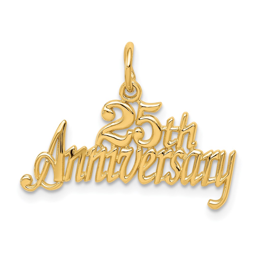 C287.jpg 14k 25th ANNIVERSARY Charm - Image 1
