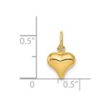 14K Polished 3-D Puffed Heart Charm - Image 3