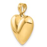 14K Polished 3-D Puffed Heart Pendant - Image 5
