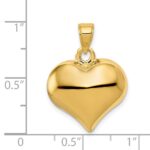 14K Polished 3-D Puffed Heart Pendant - Image 5