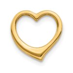 14K Polished Floating Heart Chain Slide