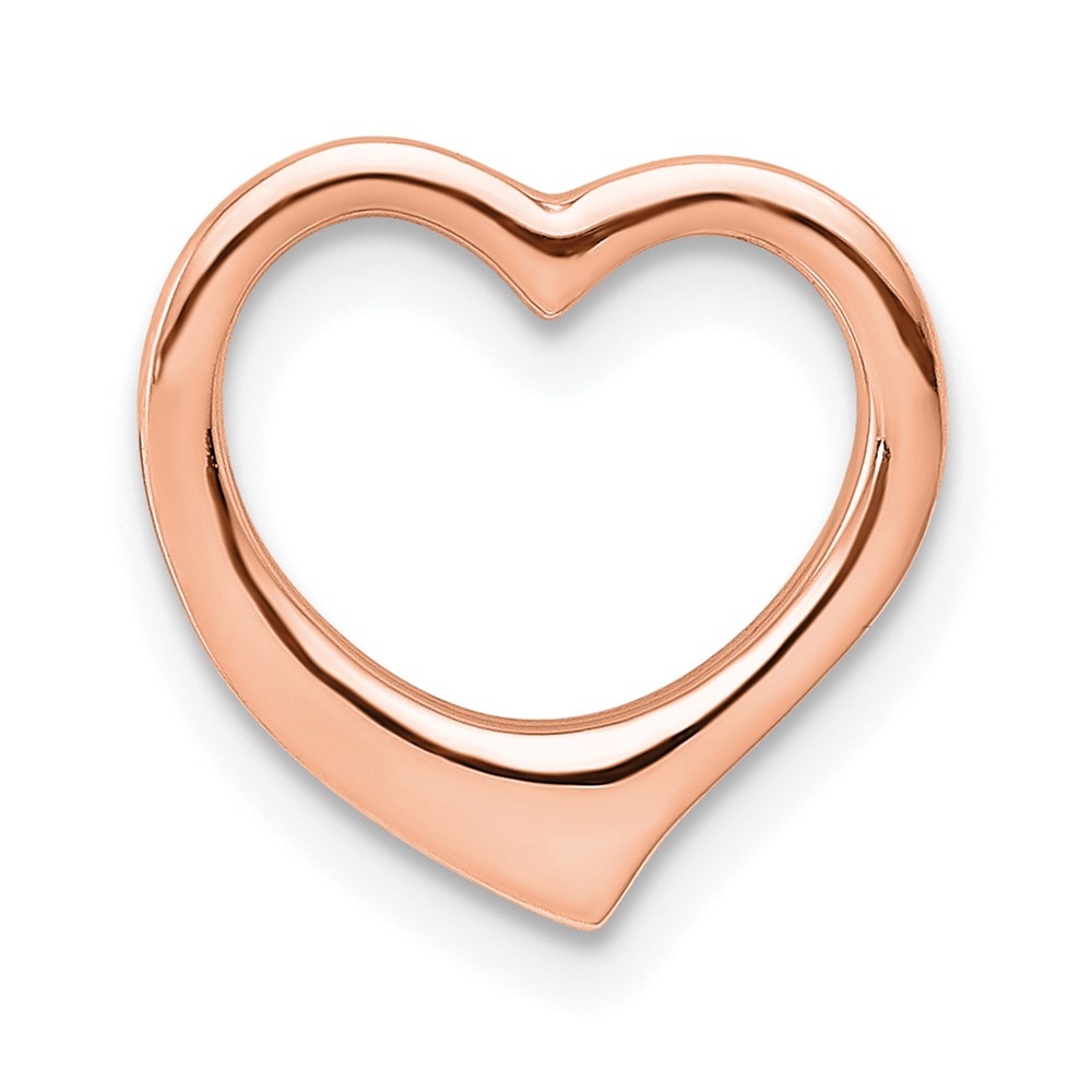 C2917R.jpg 14K Rose Polished Floating Heart Chain Slide - Image 1