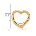 14K Polished Floating Heart Chain Slide - Image 4