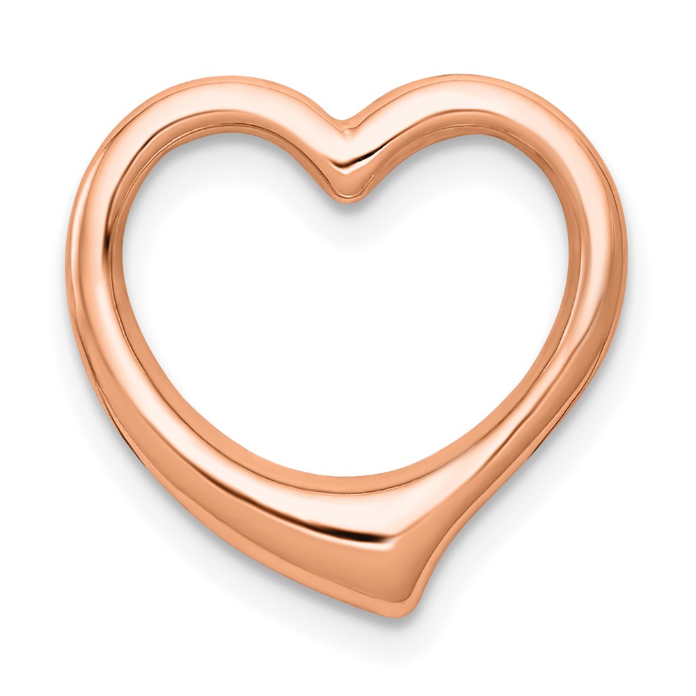 C2918R.jpg 14K Rose Polished Floating Heart Chain Slide - Image 1