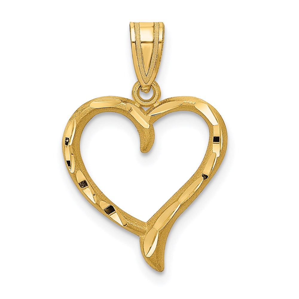 C292.jpg 14K Polished Open Heart Pendant - Image 1