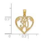 14k 30 in Heart Cut-out Pendant - Image 4