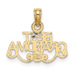 14k BEST GRANDMA with Flower Charm - Image 3