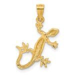 14k Diamond-Cut Lizard Pendant - Image 3