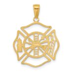 14k Fireman Shield Pendant - Image 3