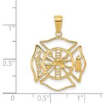 14k Fireman Shield Pendant - Image 4