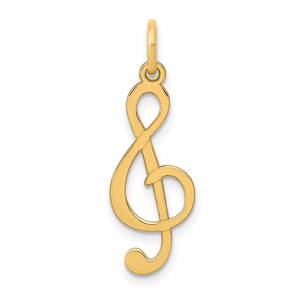 C3124.jpg 14k Polished Treble Clef Charm - Image 1