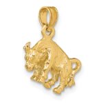 14k 3-D Taurus Zodiac Charm - Image 5