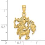 14k Large Aquarius Zodiac Charm - Image 3