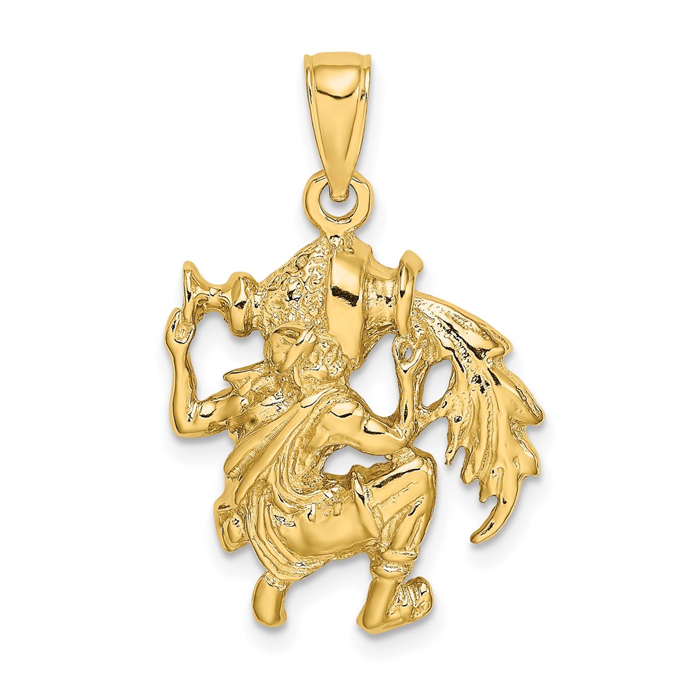 C3177.jpg 14k Large Aquarius Zodiac Charm - Image 1