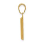 14k 3D Gold Bar Pendant - Image 2
