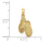 14k 3-D FT. MYERS Double Flip-Flop Charm - Image 4