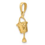 14k 3-D Beach Bucket with Moveable Shovel Charm - Image 5