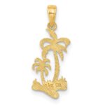 14k Double Palm Trees Pendant - Image 3