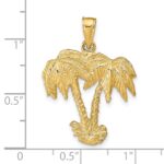 14k Double Palm Trees Pendant - Image 4